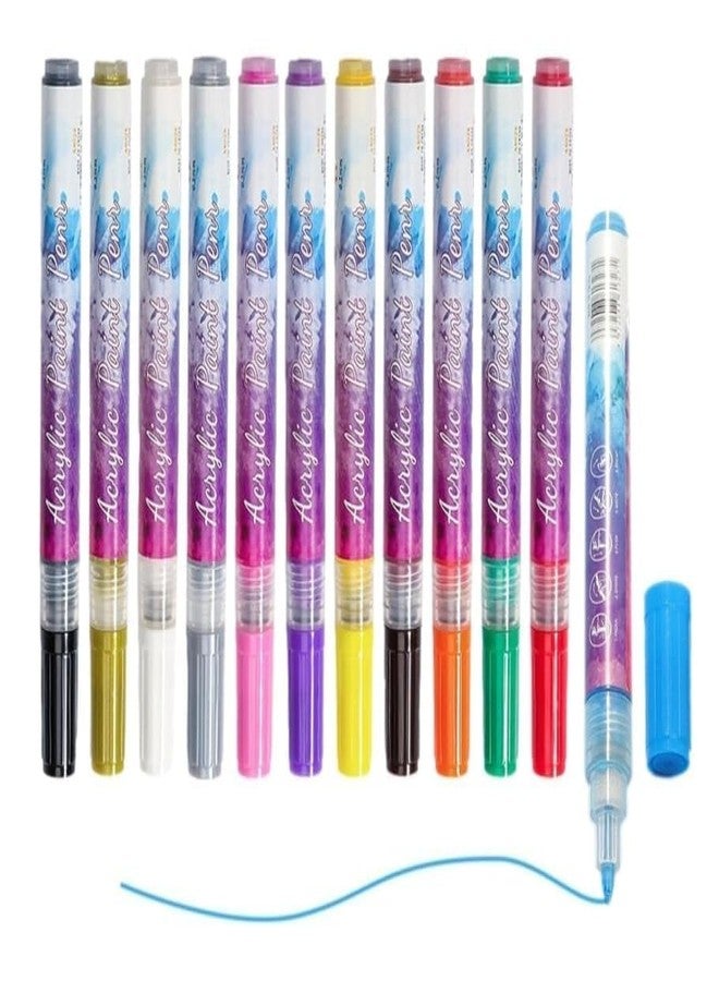 Bolt Bee 12 Colors Nail Art Pens, 3D Painted Drawing Graffiti Liner Point Quick Dry & Waterproof DIY Painting Pen, Doting Flower Letter Abstract Lines Details Pen Nail Art Kit - Image 5