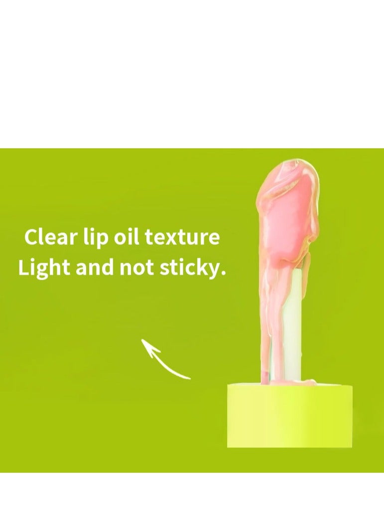 JOLLY JOJO Big Brush Head Lip Oil Set, Ultra-Hydrating & Nourishing, Smooth Glossy Finish Lip Glow Oil, Shiny and Vegan Tinted Lip Gloss, Non-Sticky Formula,Transparent Nude,2 PCS - Image 4