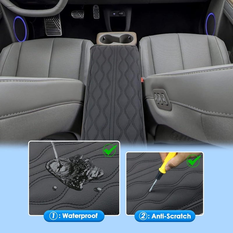 Coleya Car Center Console Pad Armrest Box Cover for 2022+ Hyundai Ioniq 5 - Waterproof Protector (Black) - Image 4