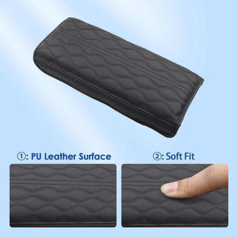 Coleya Car Center Console Pad Armrest Box Cover for 2022+ Hyundai Ioniq 5 - Waterproof Protector (Black) - Image 3