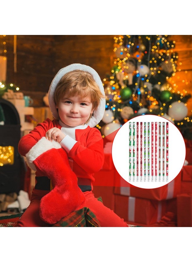 Marspark 48 Pieces Scented Pencils Christmas Pencils Fruit Fragrance Holiday Pencils For Kids, Winter Pencils With Santa Snowflake Snowman Christmas Pencils And Erasers For Xmas Present Party Favors Supplies - Image 3