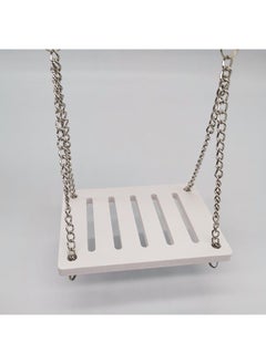 Arabest Colorful Hamster Swing Toys Wooden Seesaw White Swing 