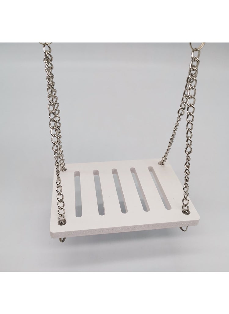Colorful Hamster Swing Toys Wooden Seesaw White Swing