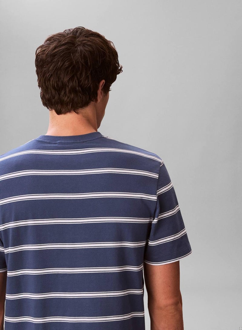 Calvin Klein Jeans Stripe Monogram T-Shirt - Image 4