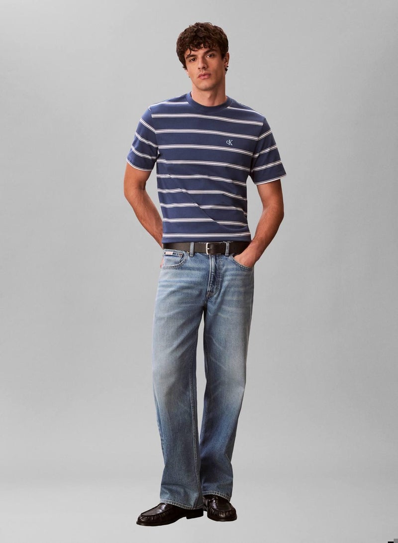 Calvin Klein Jeans Stripe Monogram T-Shirt - Image 2
