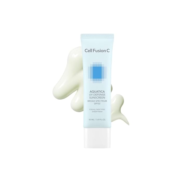 Cell Fusion C Aquatica UV Defense Face Sunscreen SPF 50, No White Cast, Hydrating SPF Moisturizer with PDRN, 50ml / 1.69 fl.oz