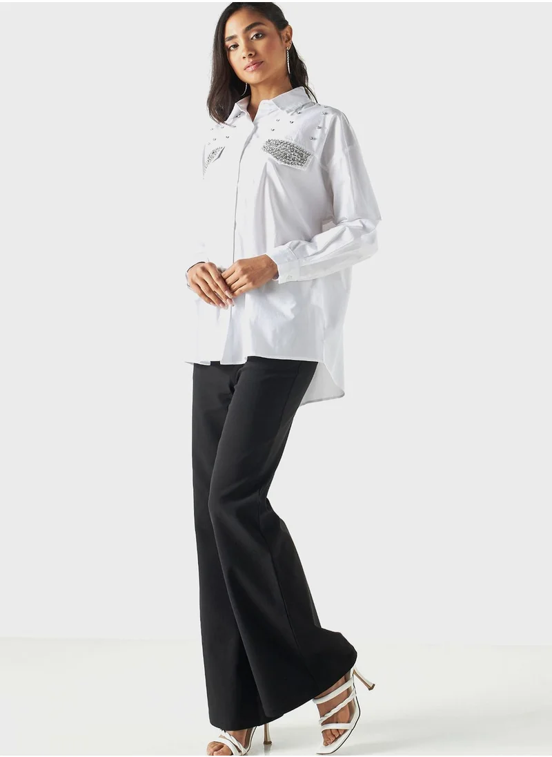 2Xtremz Embellished Button Down Shirt