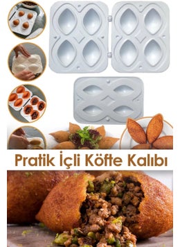 Megaw Practical Stuffed Meatball Mold, Stuffed Meatball Apparatus, Meatball Mold, 4 Compartments 