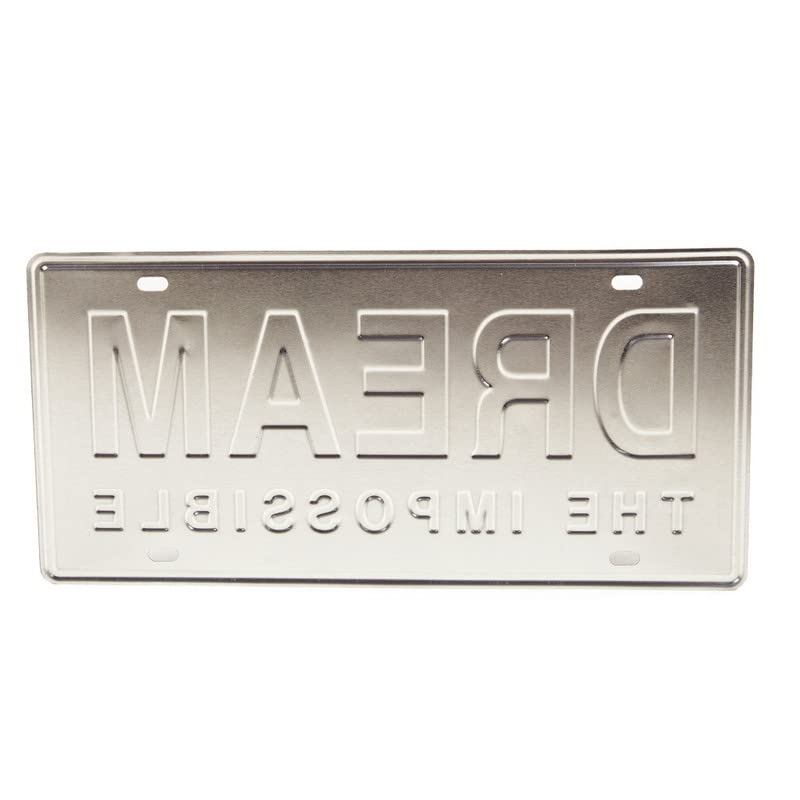 EAZYWAGON Dream-the-impossible Multipurpose Metal Vintage Tin sign Boards Retro License Plate Vanity Gift Decorative Car Tag, Truck Front Plate Wall Art Design Number Plaque for Cafe, Living Room - Image 4