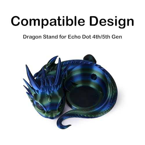 Guwewu Dragon Stand for Echo Dot 4th5th Gen 3D Printed Smart Speaker Holder and Exquisite Desktop Decoration White - Image 3