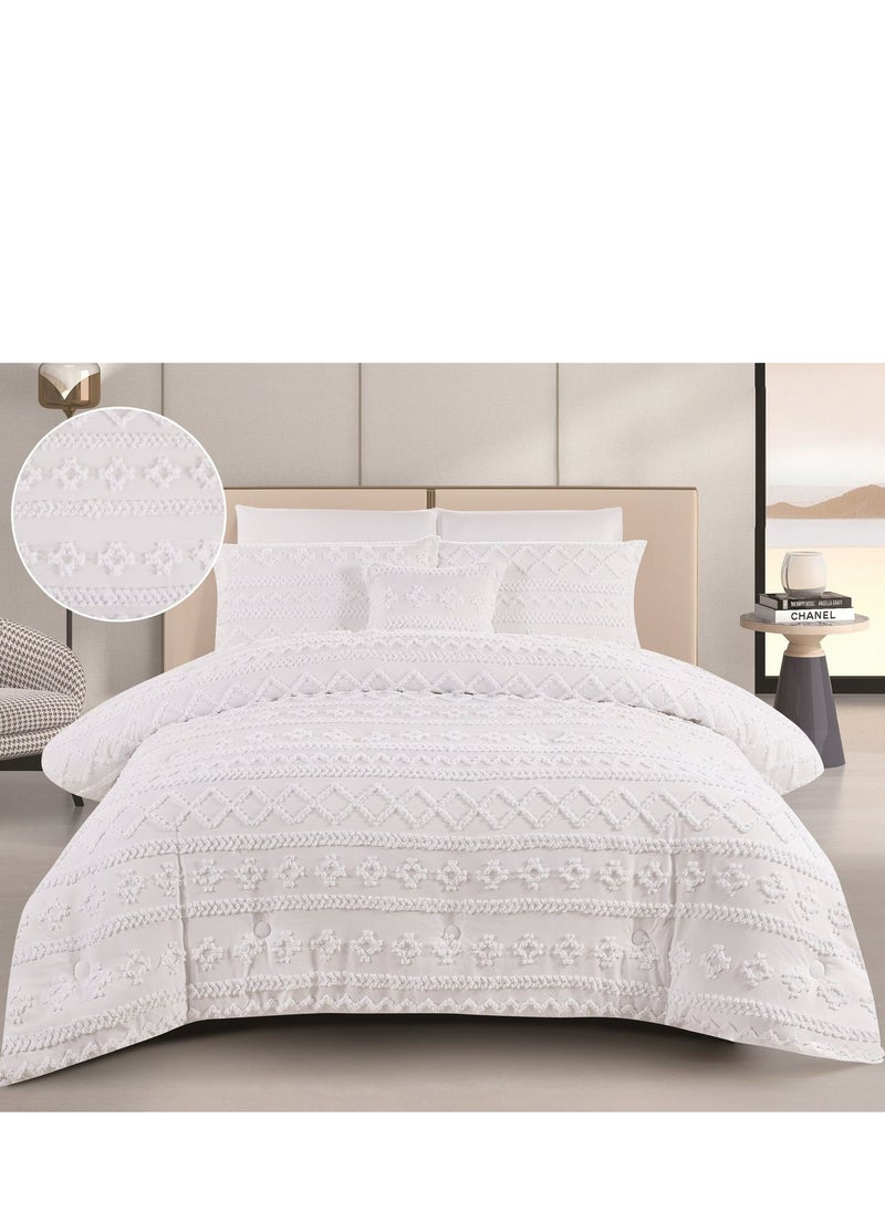 Red Rose Bridal bedspread for two people with an engraved design to add beauty and elegance to your room decor, 8 pieces, quilt size 260x240 cm  - Image 1