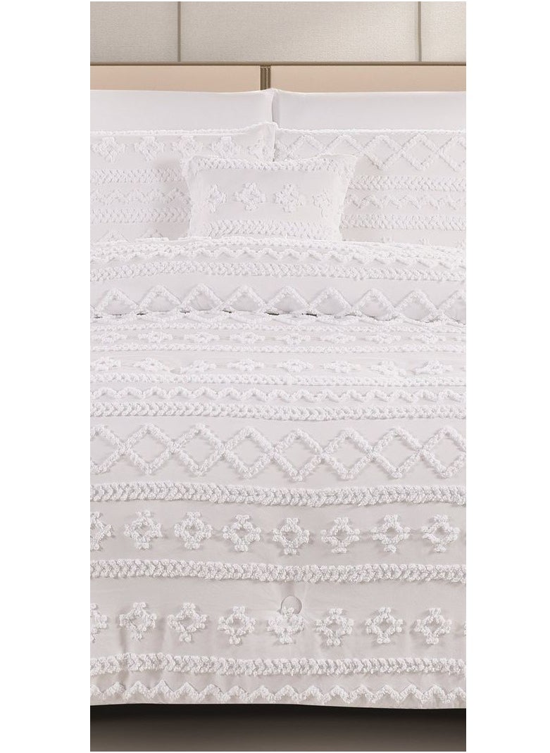 Red Rose Bridal bedspread for two people with an engraved design to add beauty and elegance to your room decor, 8 pieces, quilt size 260x240 cm  - Image 3