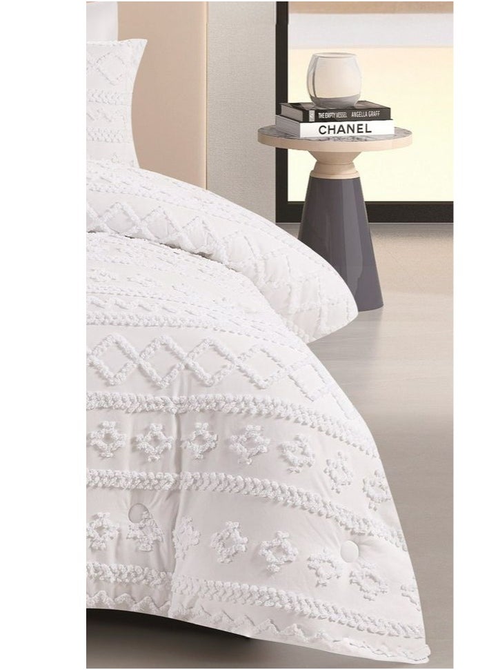 Red Rose Bridal bedspread for two people with an engraved design to add beauty and elegance to your room decor, 8 pieces, quilt size 260x240 cm  - Image 4