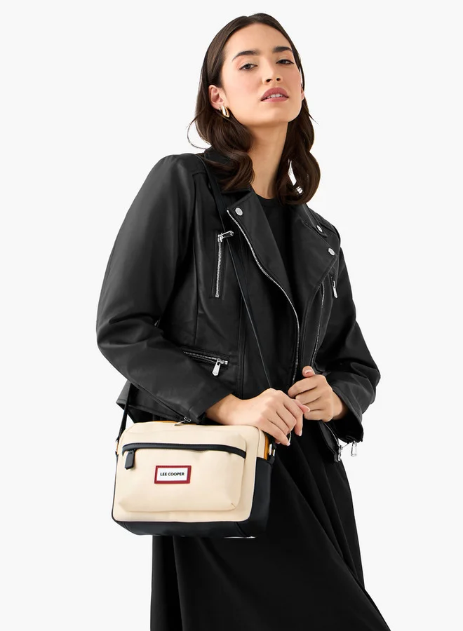 لي كوبر Logo Accent Crossbody Bag with Zip Closure