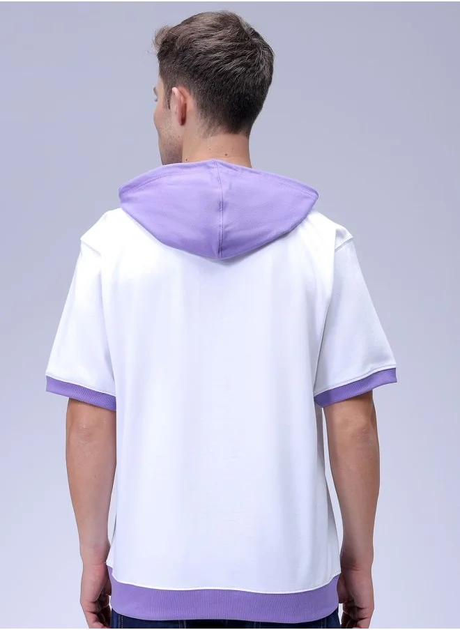 شركة المرآب الهندية Men Oversized Character Overhead Hooded Sweatshirt