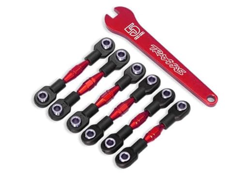 Traxxas TRA8341R Turnbuckles Aluminum redAnodized Camber Links 32mm Front 2 Camber Links 28mm Rear 2 - Image 1