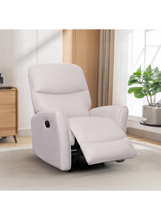 روتاي كرسي روتاي جريس اليدوي المتحرك بمقعد واحد | أريكة متحرك بمقعد واحد لغرفة المعيشة وراحة المنزل | وسادة فخمة، إمالة سلسة، وضمان لمدة عامين (بيج) - Image 2