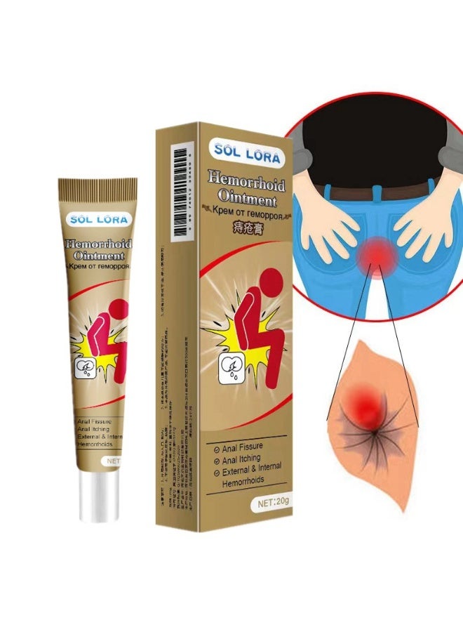 Culurfu Hemorrhoid Relief Ointment (20g) - Fast Soothing for Itching, Burning, and Swelling - Natural Herbal Formula - Portable Intimate Care for Men and Women - Image 1