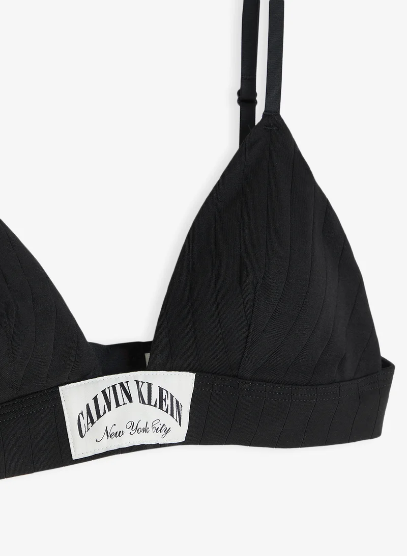 Calvin Klein Black Lightly Lined Triangle Bra for Women | Best Price UAE