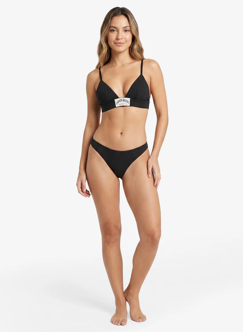 Calvin Klein Black Lightly Lined Triangle Bra for Women | Best Price UAE