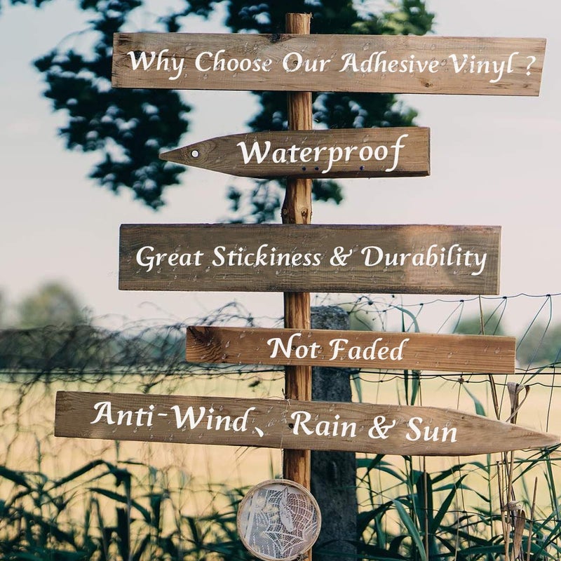 HTVRONT White Permanent Vinyl, Adhesive Vinyl Roll 12" x 40 FT for All Cutting Machine, Silhouette, Cameo Cutters, Signs, Scrapbooking, Craft, Die Cutters (Matte White) - Image 3