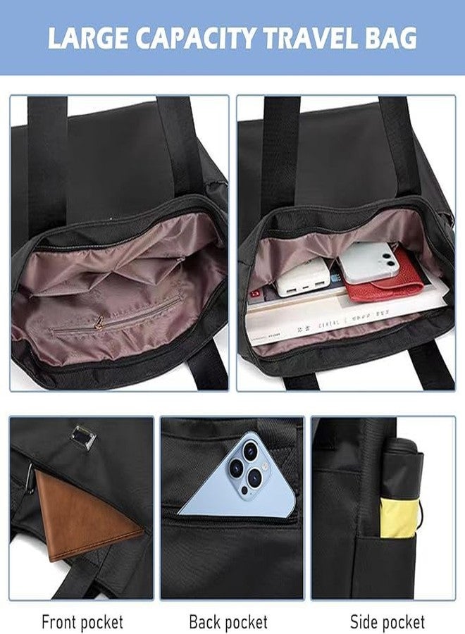 VishBin Lightweight Waterproof Nylon Shoulder Bag, Women's Large Capacity Top Handle Handbags, Nylon Tote Bag for Gym, Work, School - Image 4