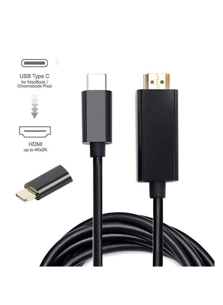 Keendex 4K Type-C to HDMI KX Adapter, 1.8 m long, Model 2451, Black - Image 3