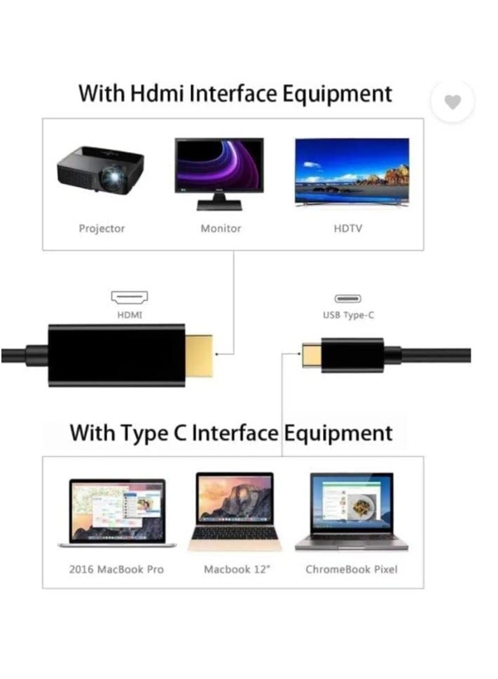 Keendex 4K Type-C to HDMI KX Adapter, 1.8 m long, Model 2451, Black - Image 4