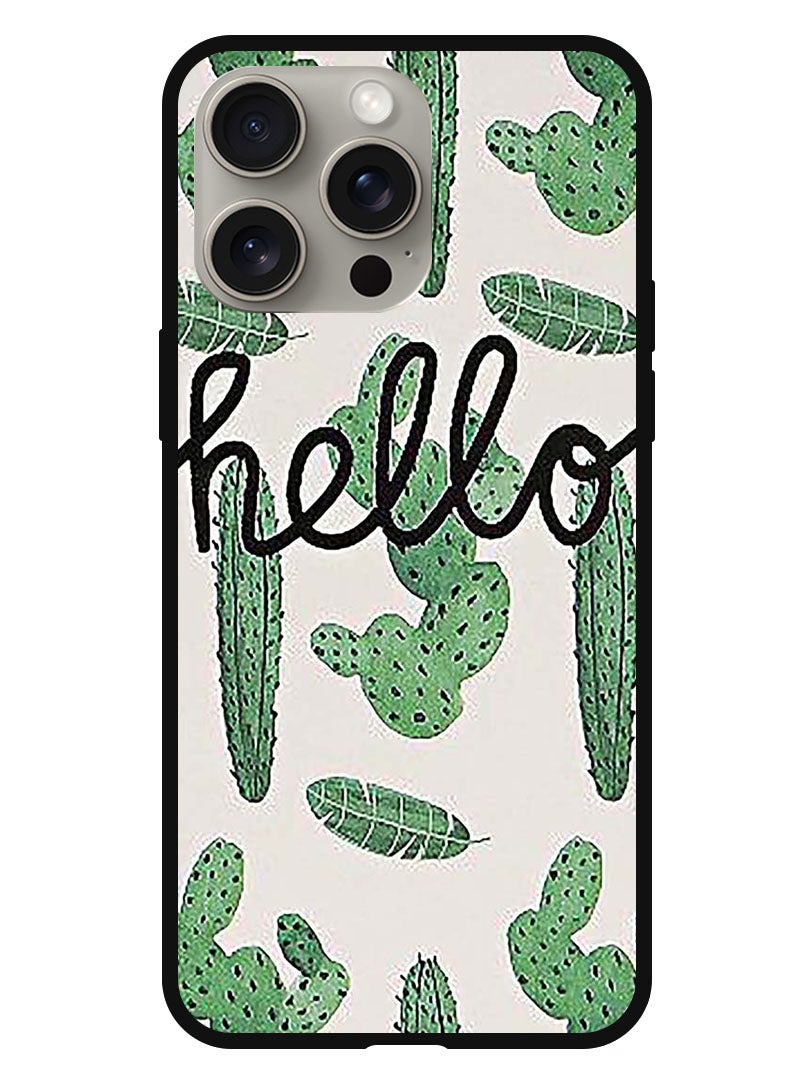 Theodor Protective Case Anti Scratch Shock Proof Bumper Cover For iPhone 15 Pro Max Hello - Image 1