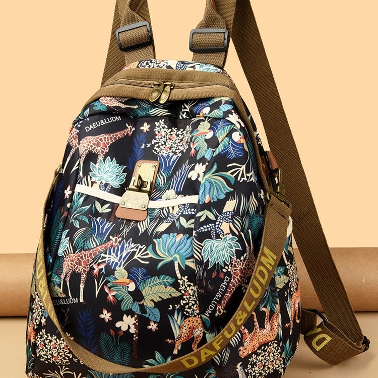 Western Style Lightweight Large Capacity Soft Leather Backpack For Women Fashion Women'S Backpack Oxford Cloth Travel School Bag For Women - Image 4