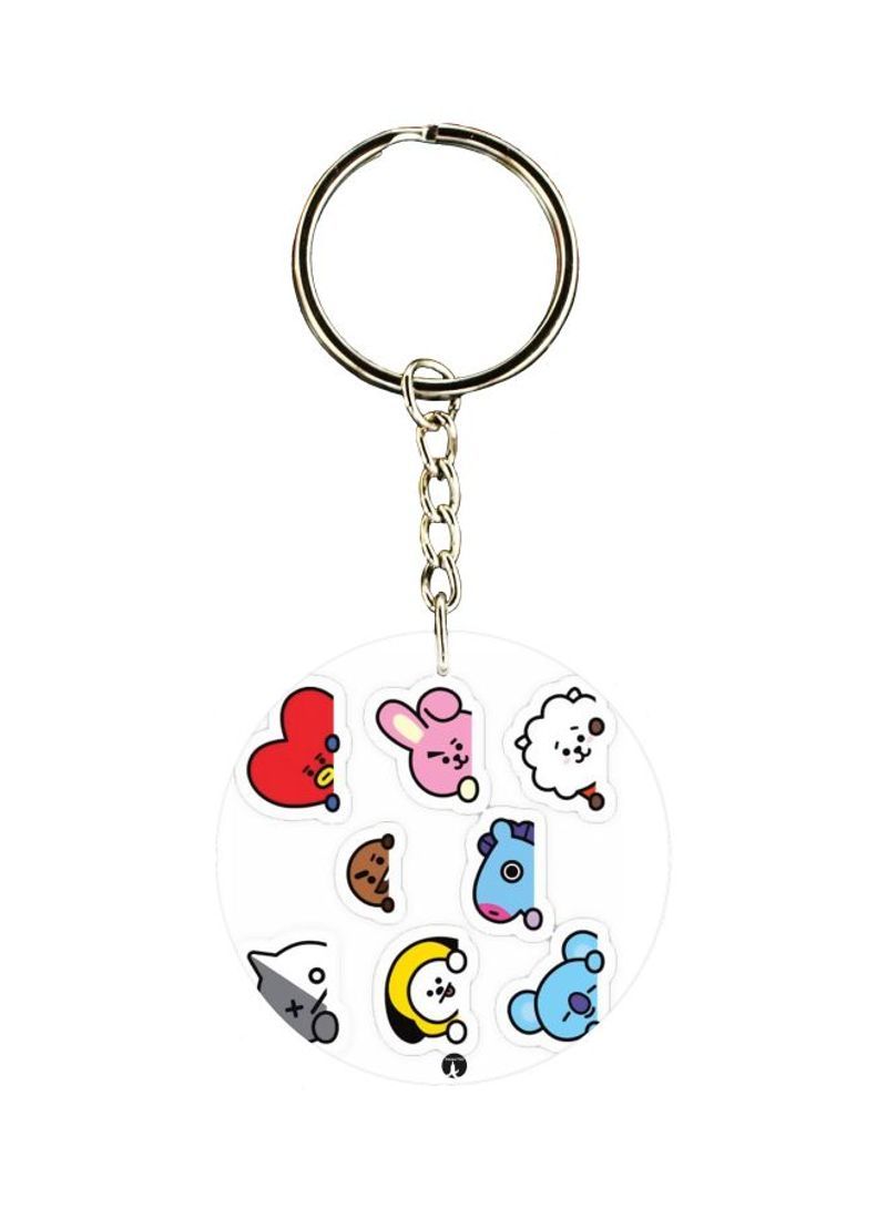 Cartoon Printed Keychain