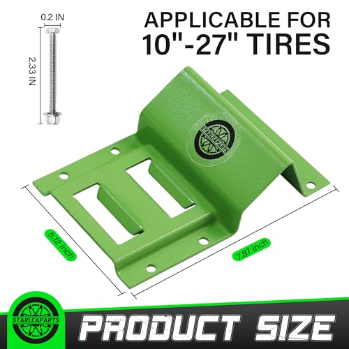 STARLEAPARTS Heavy Duty Wheel Chock Tie Down Straps Set (2PK) - 4,400lb Guaranteed Max Break Strength, (2) 2" x 6' Trailer Tire Straps with (4) Wheel Chocks for ATV, UTV or Tractors - Image 3