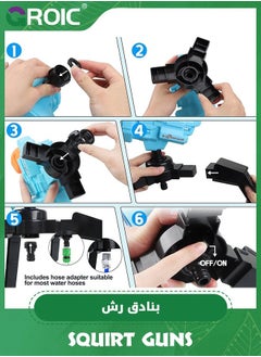 GROIC Water Gun for Kids, Gatling Squirt Guns Kids Cannon Super Soaker Automatic High Powered Adults Fighting Summer Toys Outdoor Party  - Image 5