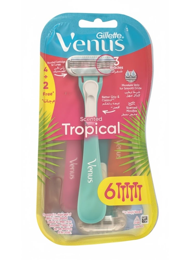 Gillette Venus Tropical Women Razor 4+2Free