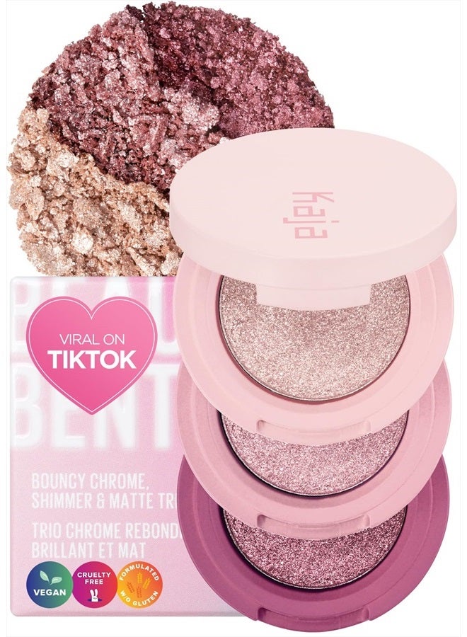 KAJA Beauty Bento Collection - Bouncy Eyeshadow Trio | Plum Rosy Tones, Travel Size, 01 Rosewater, 2019 Allure Best of Beauty Award, 0.03 Oz - Image 1