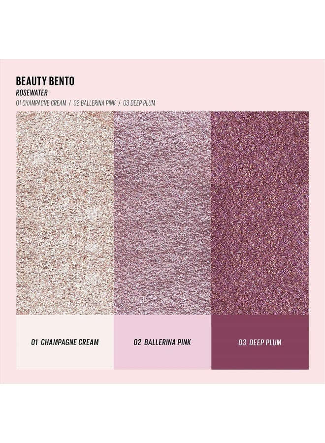KAJA Beauty Bento Collection - Bouncy Eyeshadow Trio | Plum Rosy Tones, Travel Size, 01 Rosewater, 2019 Allure Best of Beauty Award, 0.03 Oz - Image 3