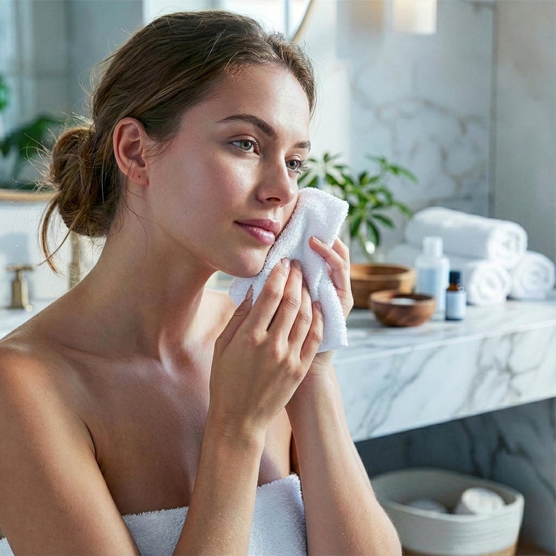 DecorRack 10 Pack 100% Cotton Wash Cloth, Luxurious Soft, 12 x 12 inch Ultra Absorbent, Machine Washable Washcloths, White (10 Pack) - Image 2