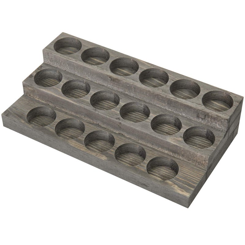 MyGift 3-Tier Vintage Grey Wood 17-Bottle Essential Oil Display Stand - Image 5