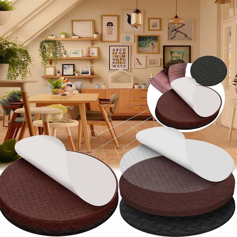 DIY Crafts DIY Crafts 50 Pcs 15mm, Non Slip Furniture Pads/Gripper Feet Self Adhesive Rubber Floor Protectors, Round, Wood Floors Furniture Pads Protect Your Hard Floors! Protect Hard Carpets Linaium (50, 15mm)  - Image 1
