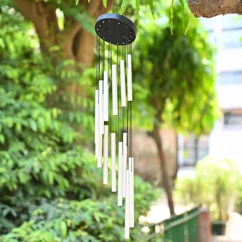Hindcraft Wind Chimes for Home Décor – Positive Energy Decoration for Living Room, Bedroom, and Balcony | Housewarming Gifts, Stylish Showpieces, and Gift Items for Women, Silver 12-Pipe - Image 4