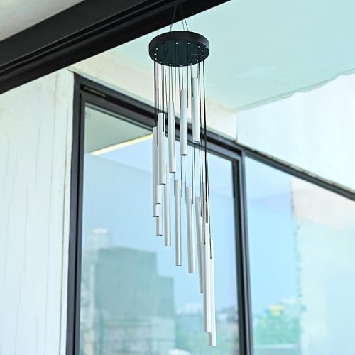 Hindcraft Wind Chimes for Home Décor – Positive Energy Decoration for Living Room, Bedroom, and Balcony | Housewarming Gifts, Stylish Showpieces, and Gift Items for Women, Silver 12-Pipe - Image 5