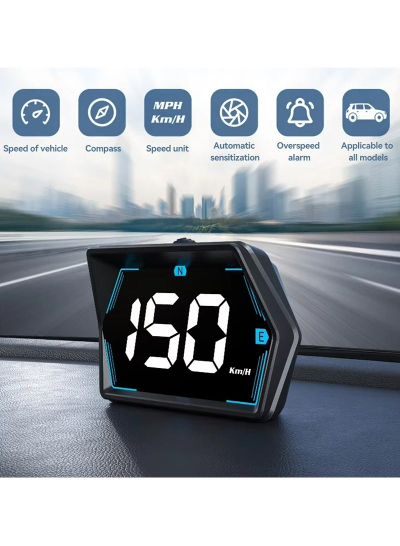 Generic Car Digital Speedometer Head-Up Display Universal Big Font Overspeed Alarm For All Car Electronic Accessories  - Image 1