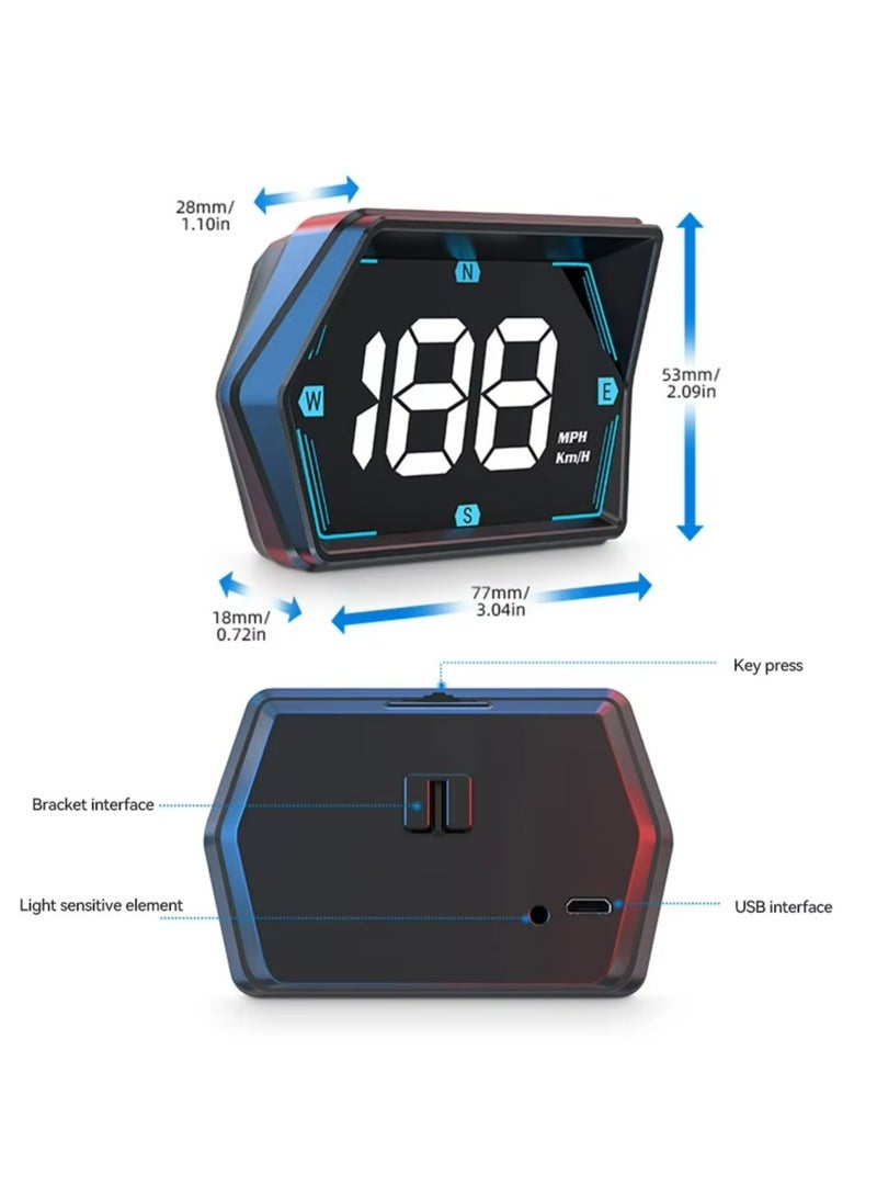 Generic Car Digital Speedometer Head-Up Display Universal Big Font Overspeed Alarm For All Car Electronic Accessories  - Image 5
