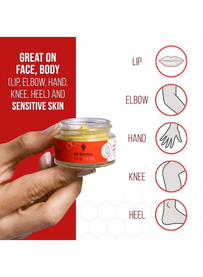 BEE & YOU BEE and YOU Intensive Moisturizing Repair Cream for Face, and Body with Royal Jelly, Mineral Zinc Oxide, Shea Butter, Vitamin B5, Vitamin E, Raw Honey and Bee Propolis, 0.51 fl. oz - Image 2