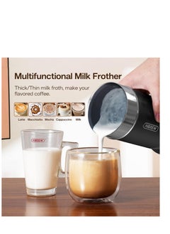 HiBREW HiBREW Electric Milk Frother Frothing Foamer Chocolate Mixer Cold/Hot Latte Cappuccino fully automatic Milk Warmer Cool M1A(BLACK)  - Image 2