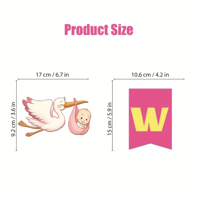 31 Pieces Welcome Home Party Decorations Pink Blue Banner Gender Reveal Decor For Living Room - Image 2