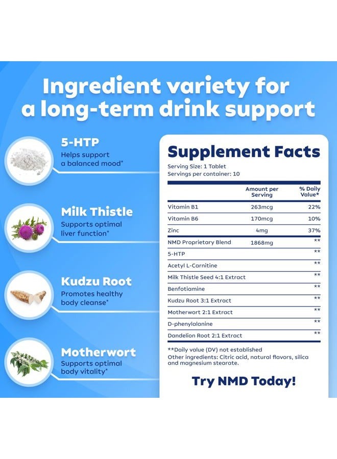 Erectogen NoMoreDrinks Alcohol Cravings Reducer - Stop Drinking Alcohol Supplements & Liver Detox with Milk Thistle, Dandelion Root & Kudzu Root for Liver Support - 1 Pack - Image 3