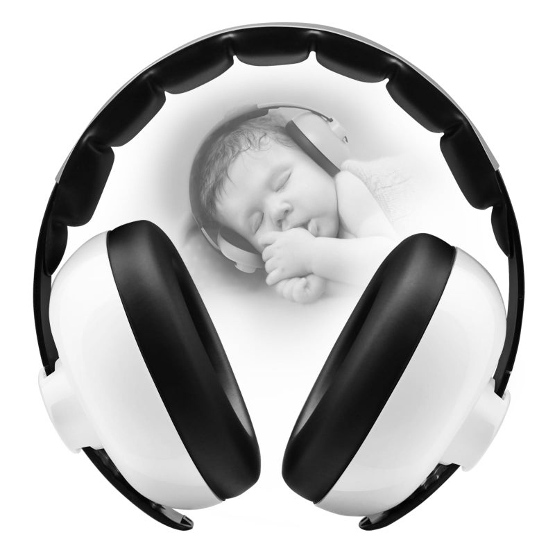 BBTKCARE Baby Headphones Noise Cancelling Headphones for Babies for 3 Months to 3 Years white