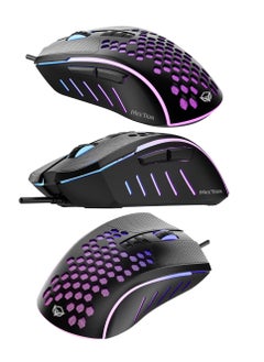 Meetion MT-GM015 RGB Gaming Mouse 6400 DPI Laser Sensor Tracking Gaming Mouse Programmable Customized RGB Light Matte Soft-Touch Plastic Gaming Mouse  - Image 2