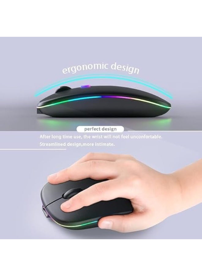 Rechargeable Wireless Bluetooth Mouse – Dual Mode (Bluetooth & USB Receiver) – Type-C Charging, Lightweight & Smooth for Daily Use - Image 4